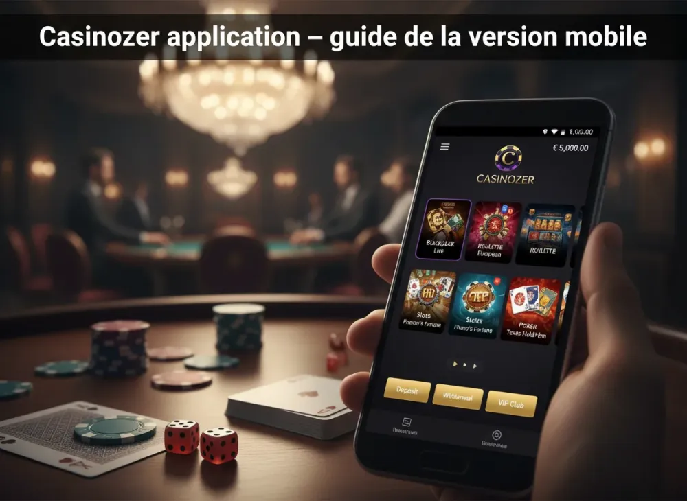 Casinozer application – guide de la version mobile